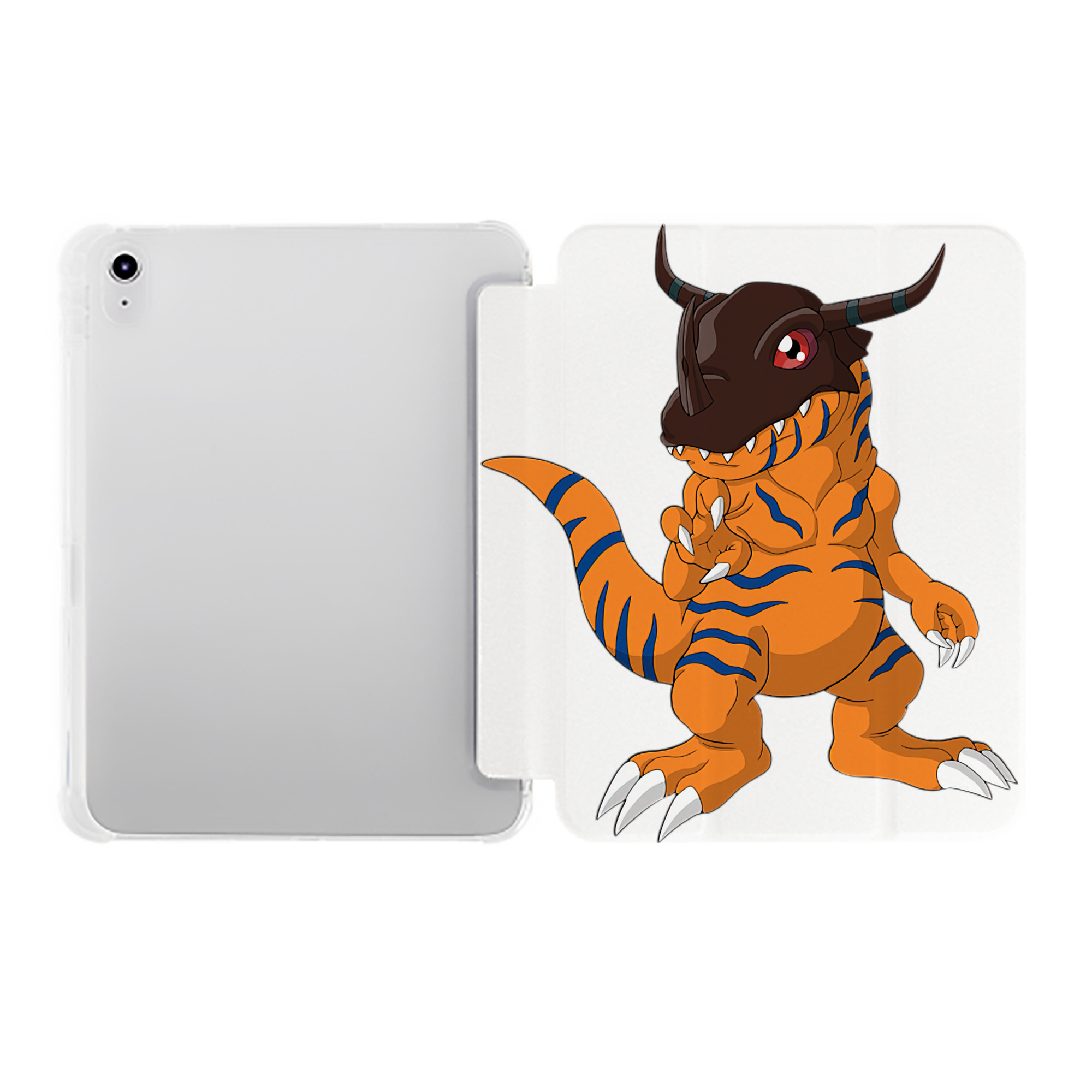 （画像用） Digimon デジタルモンスター/デジモン IPad ケース ペン収納付き 三つ折りスタンド PUレザー×シリコン 対応機種9.5/10.5/10.9インチ